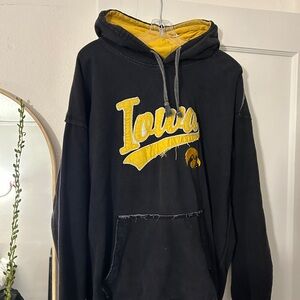 Pressbox Black and Gold Iowa Hoodie